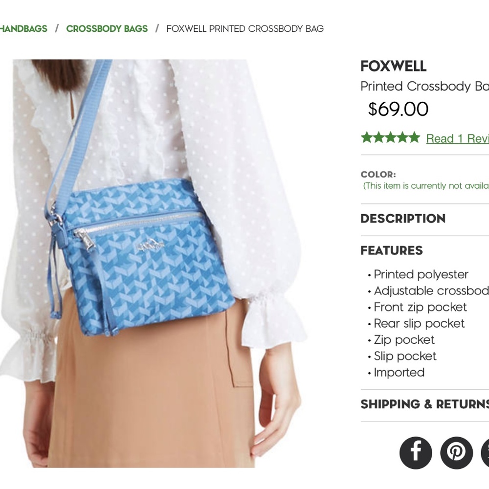 Kipling Small Crossbody Blue - Picture 7 of 11